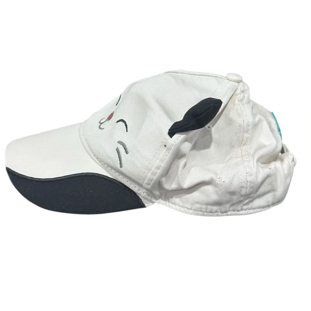 Squishmallows Cameron Cute Cat Ear Cap Hat - White and Black Kids size‎